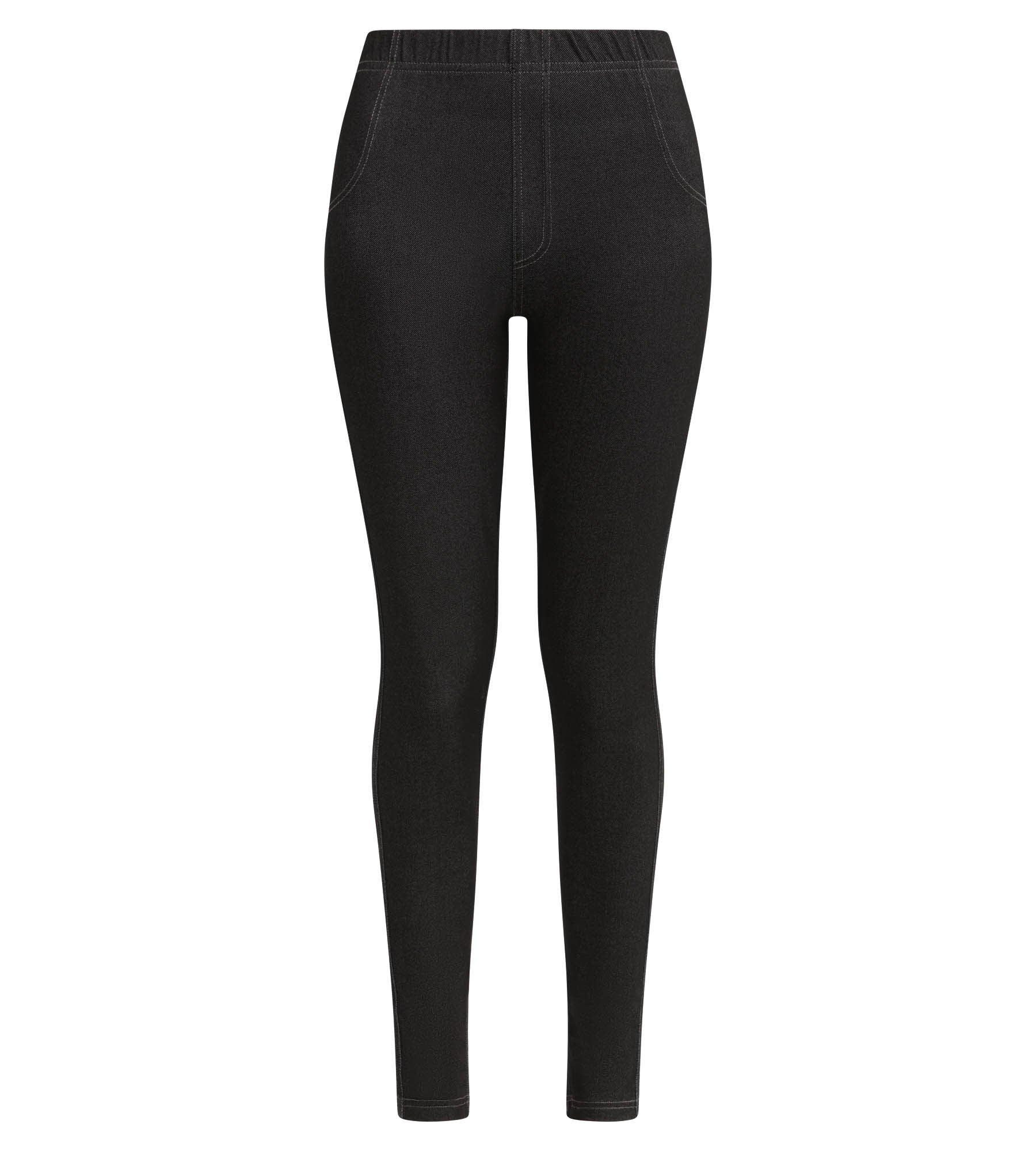 DIM Leggings de mujer negro efecto denim con bolsillos Dim Relax & Go
