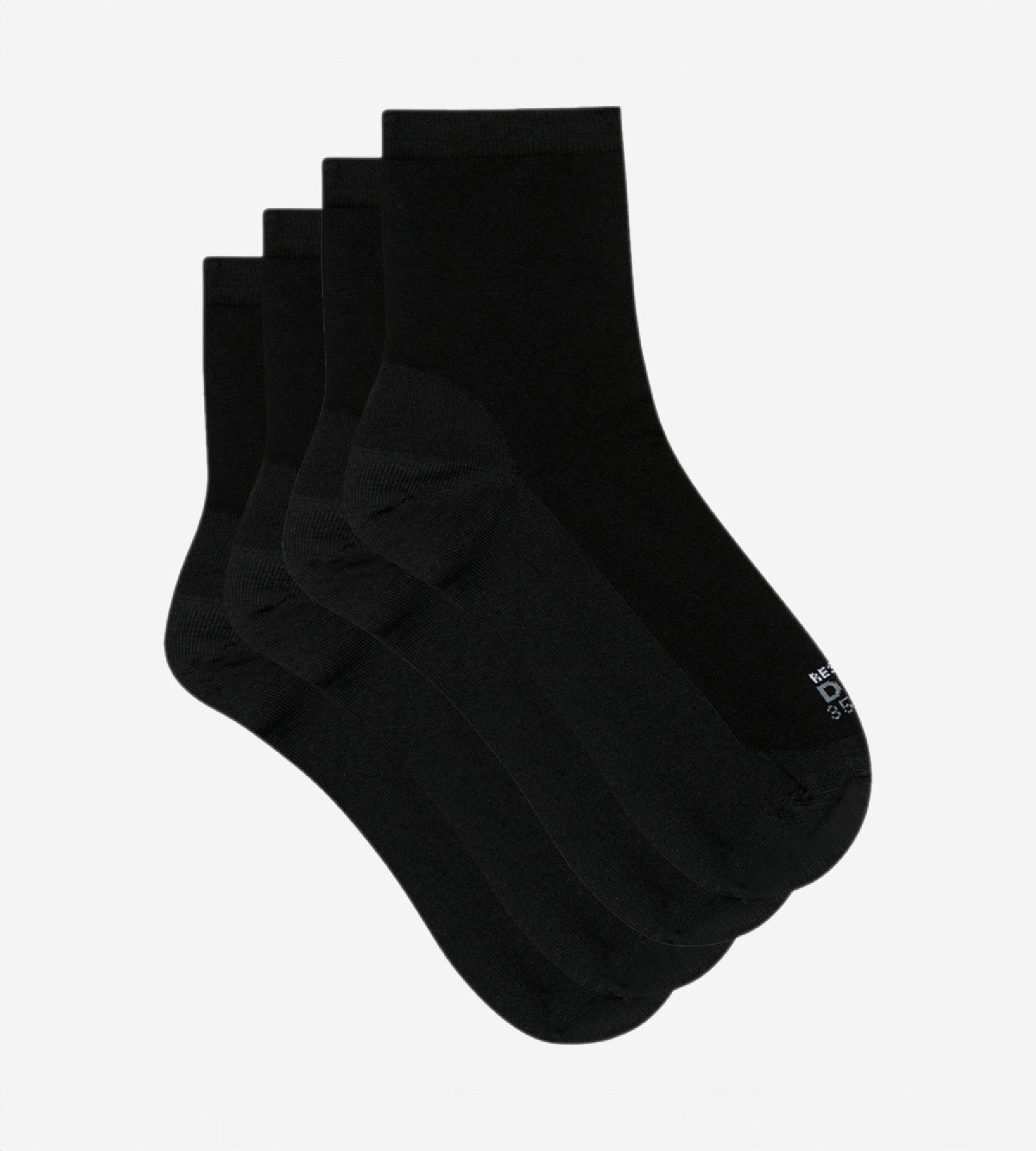 DIM Juego de 2 pares de calcetines de mujer de tejido reforzado Negro Súper Resistentes