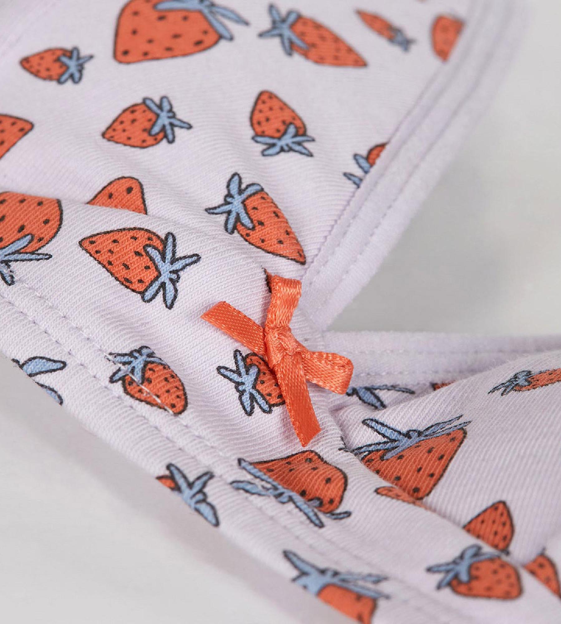 DIM Sujetador triangular en algodón elástico sin aros Fresas Les Pockets