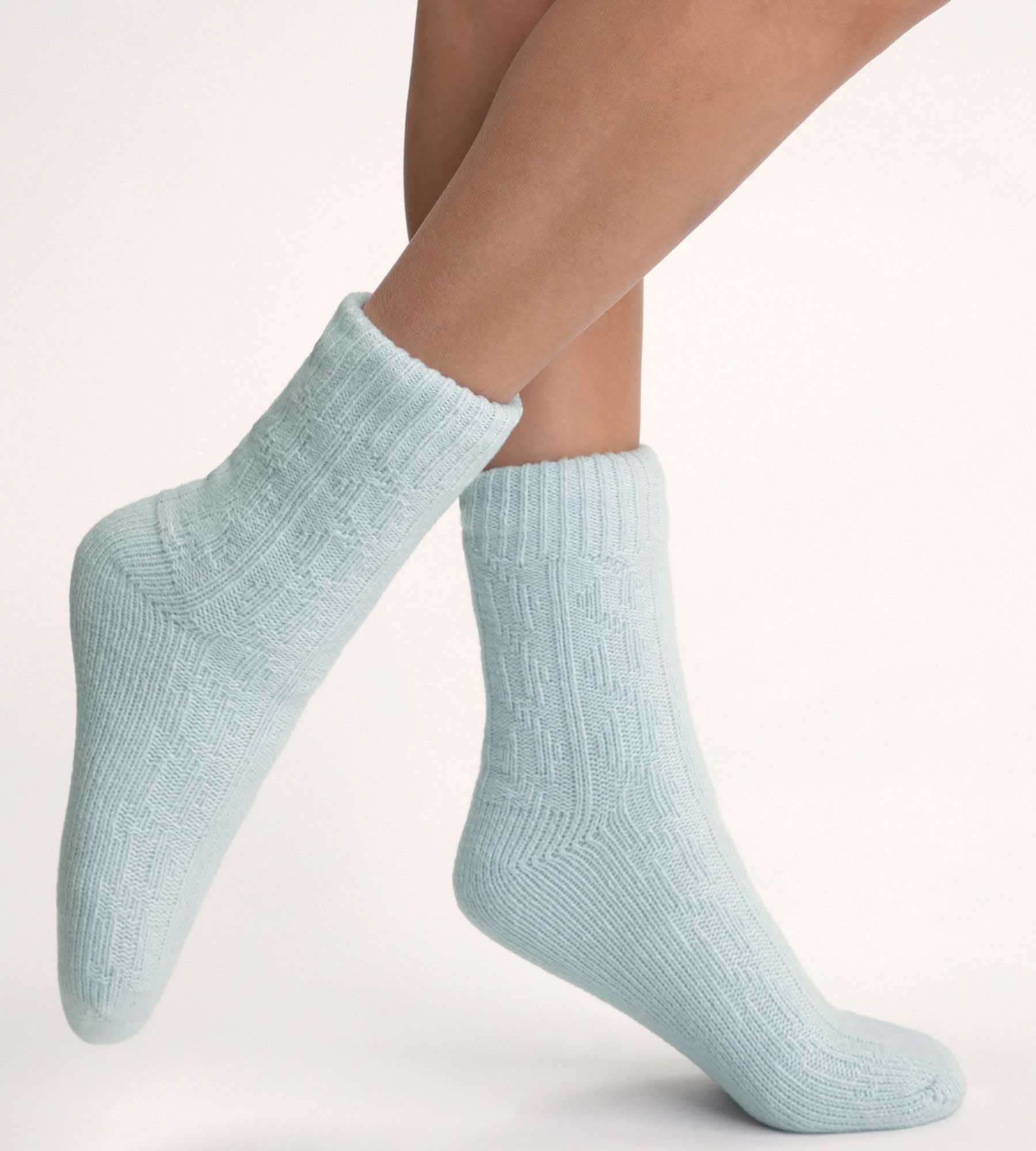 DIM Calcetín de abrigo para mujer Sky Blue Cocoon Fleece
