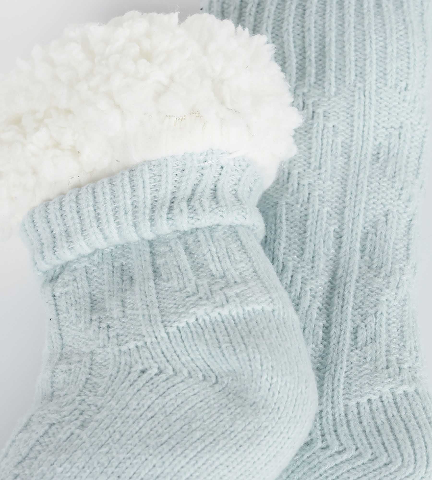 DIM Calcetín de abrigo para mujer Sky Blue Cocoon Fleece