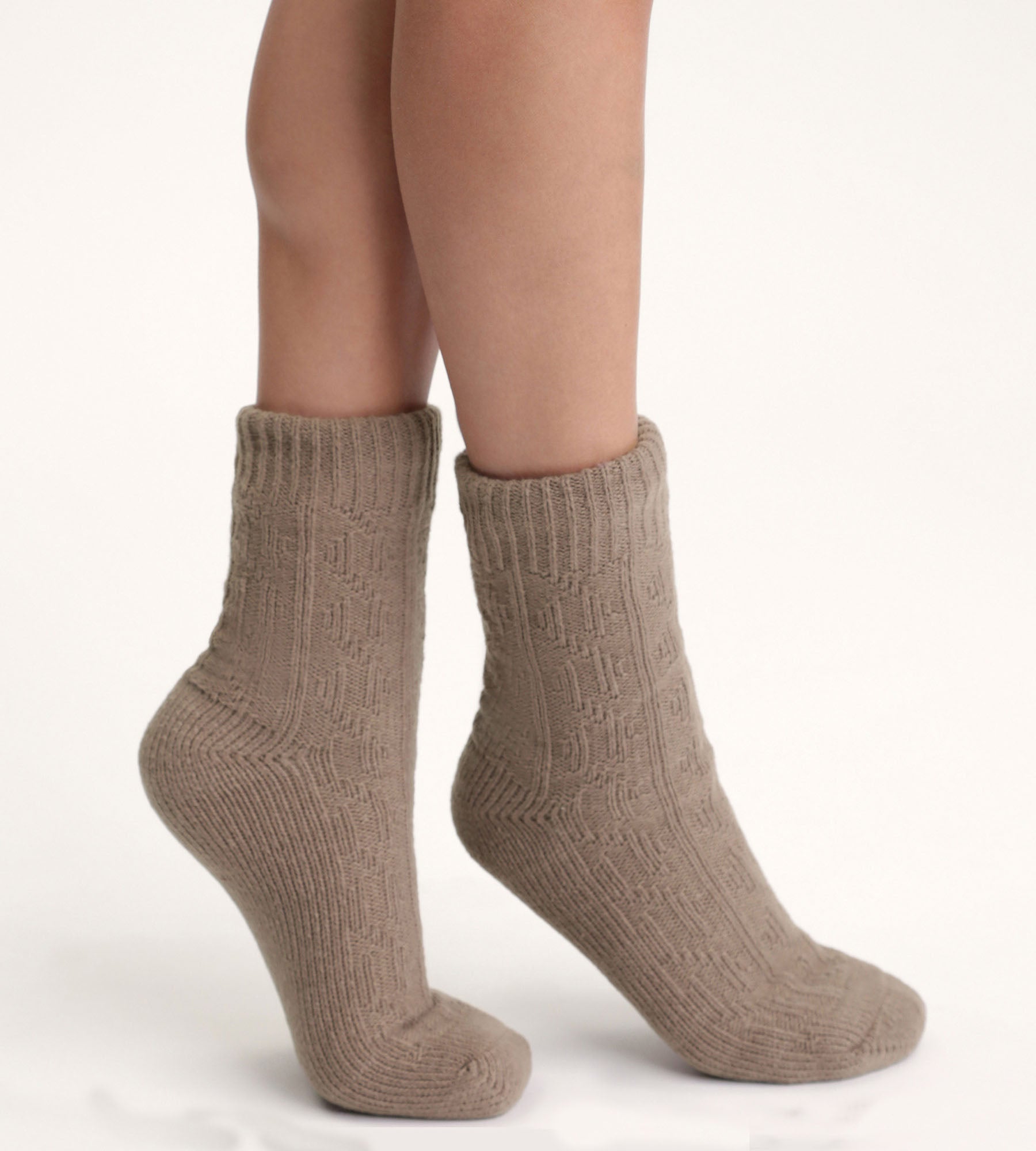 DIM Calcetín de abrigo para mujer Cocoon Polar marrón
