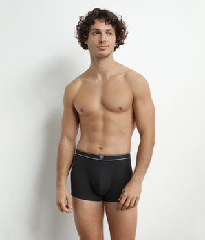 Calzoncillos de algodón modal acanalado para hombre Negro Dim Elegant