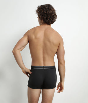 Calzoncillos de algodón modal acanalado para hombre Negro Dim Elegant
