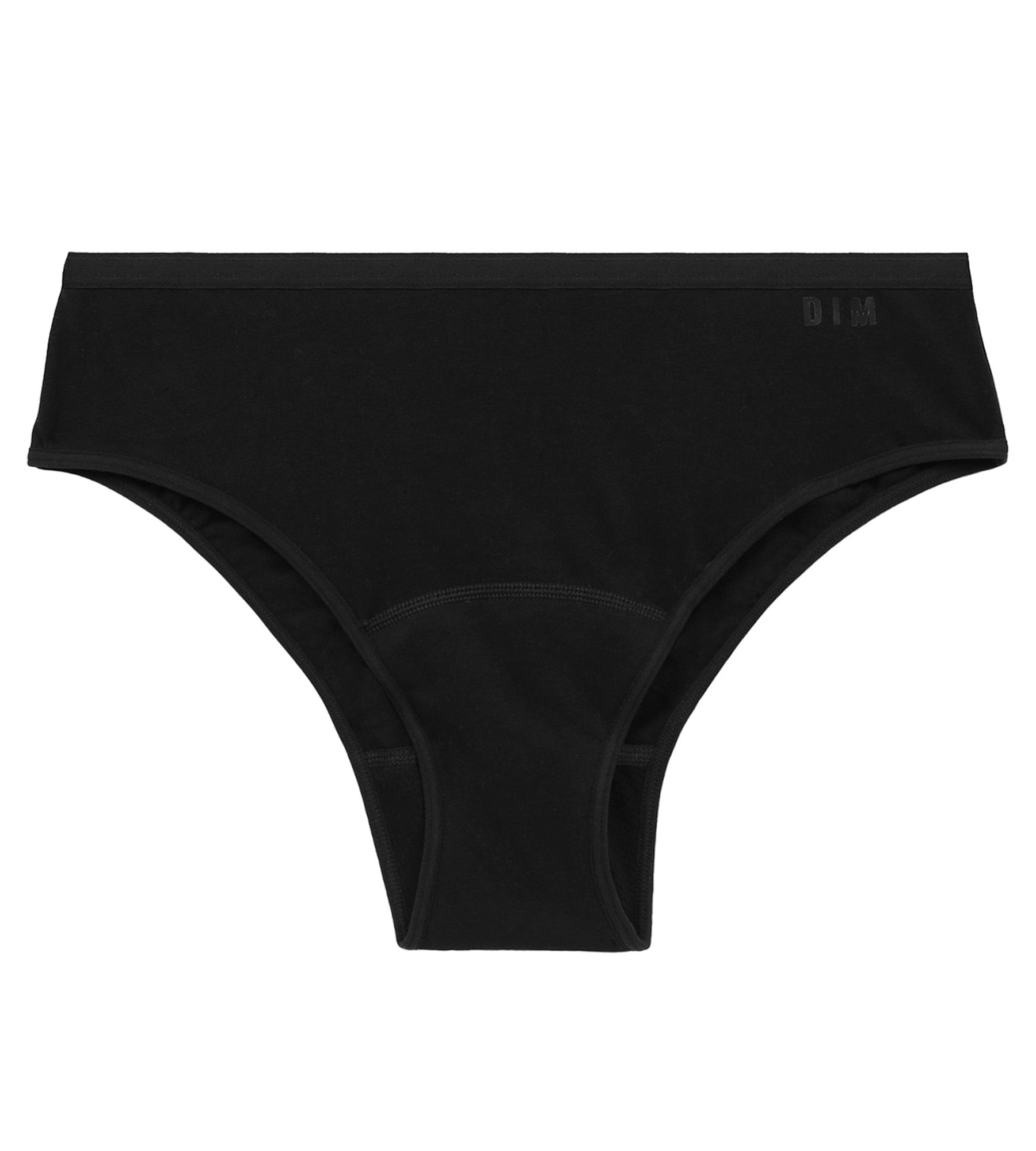 DIM Braga absorbente lavable en algodón stretch Negro Moments Oups DIM