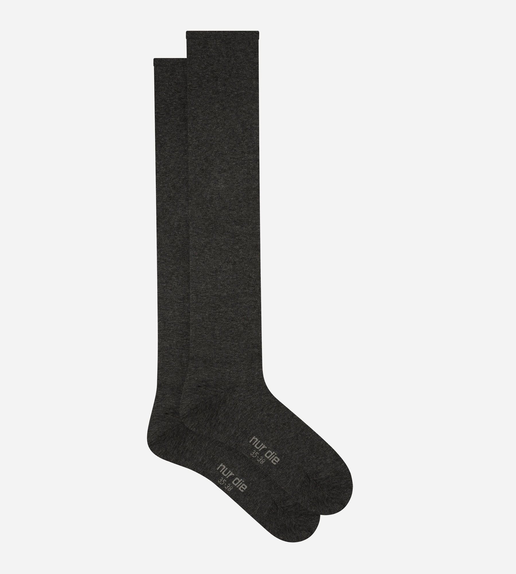 DIM Calcetines altos de mujer en algodón Chiné Antracita Dim