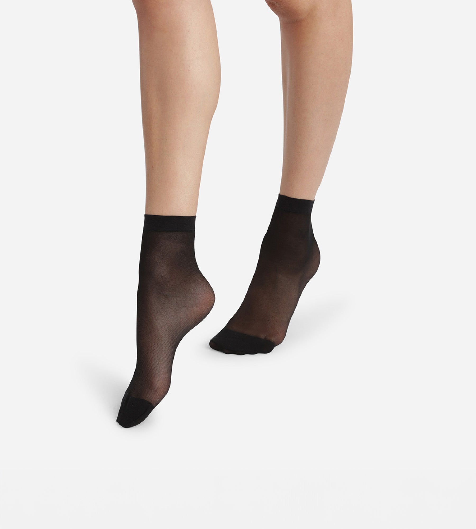 DIM Pack de dos pares de calcetines tobilleros en reforzada Negro Ultra Resist