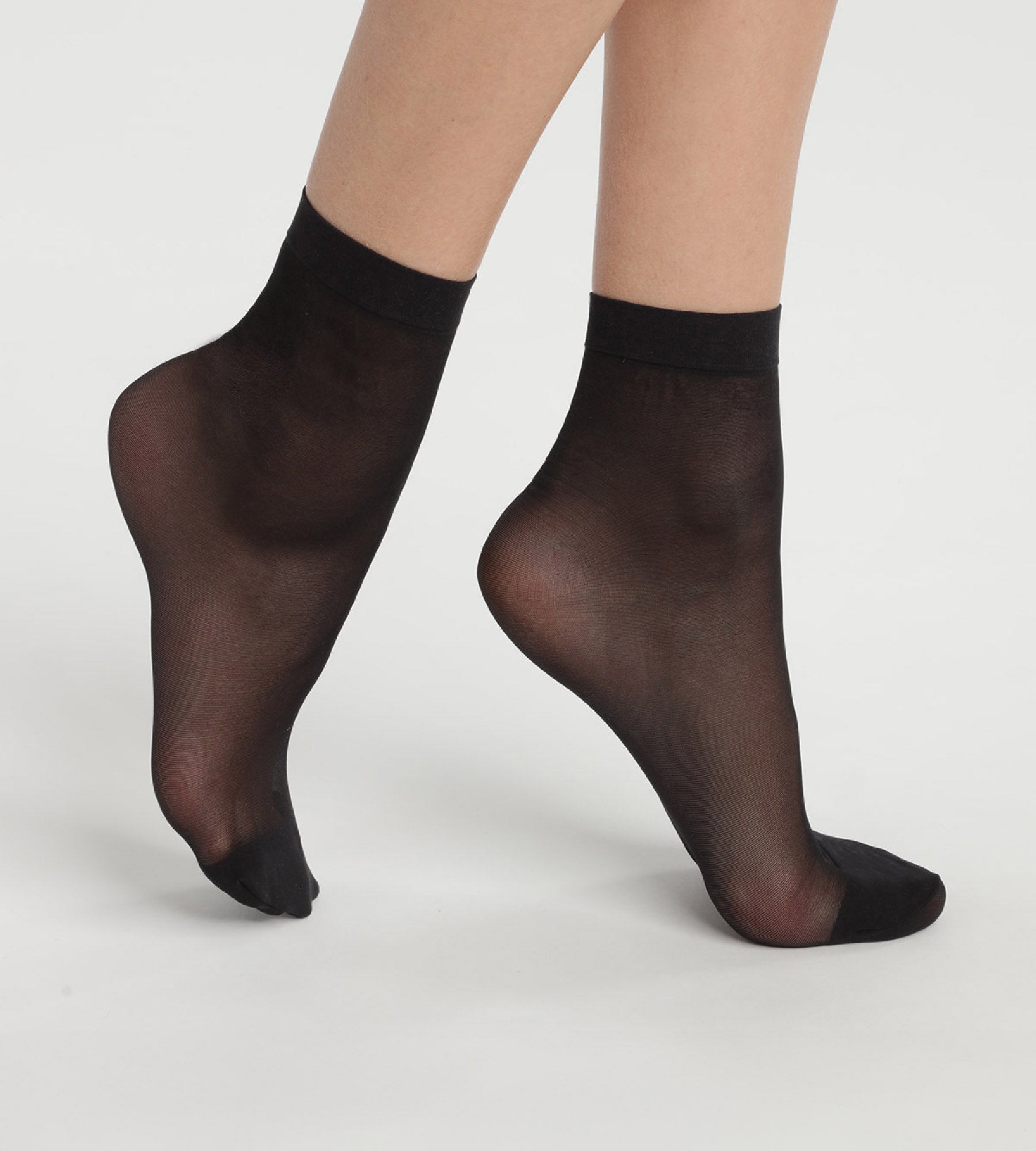 DIM Pack de dos pares de calcetines tobilleros en reforzada Negro Ultra Resist