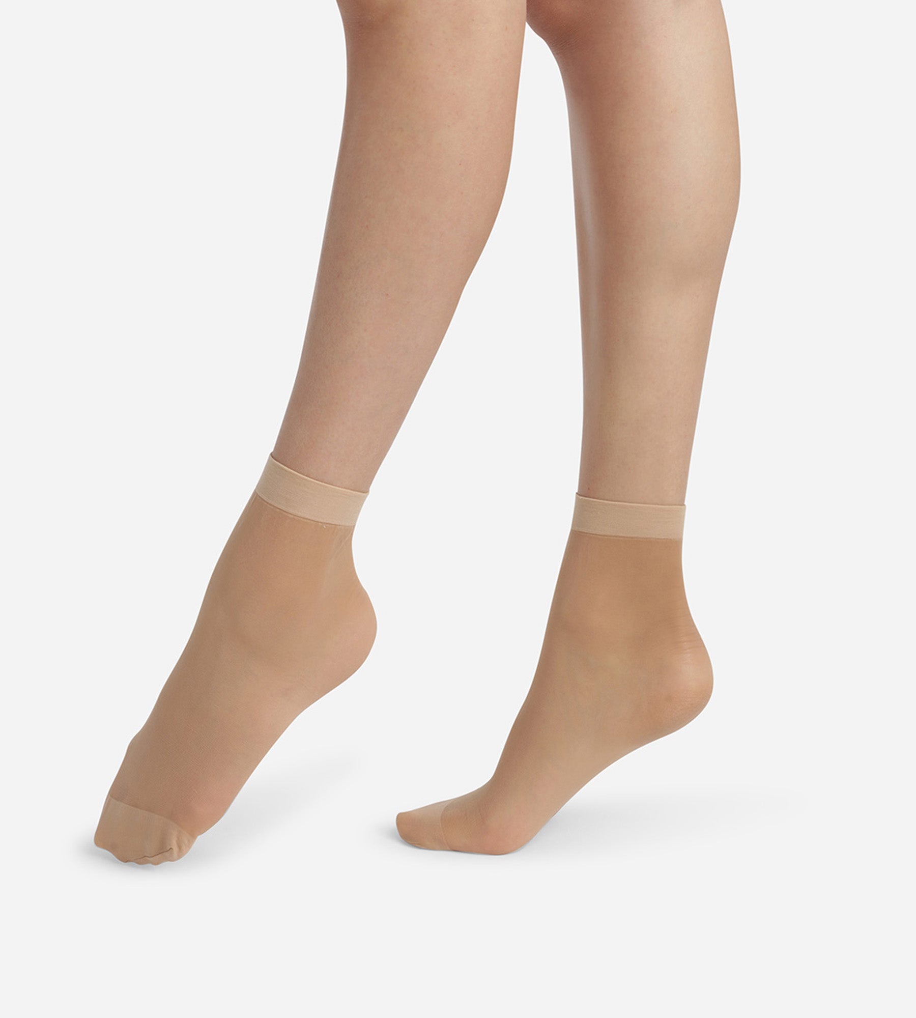 DIM Pack de dos pares de calcetines tobilleros de reforzada Beis Luminoso Ultra Resist