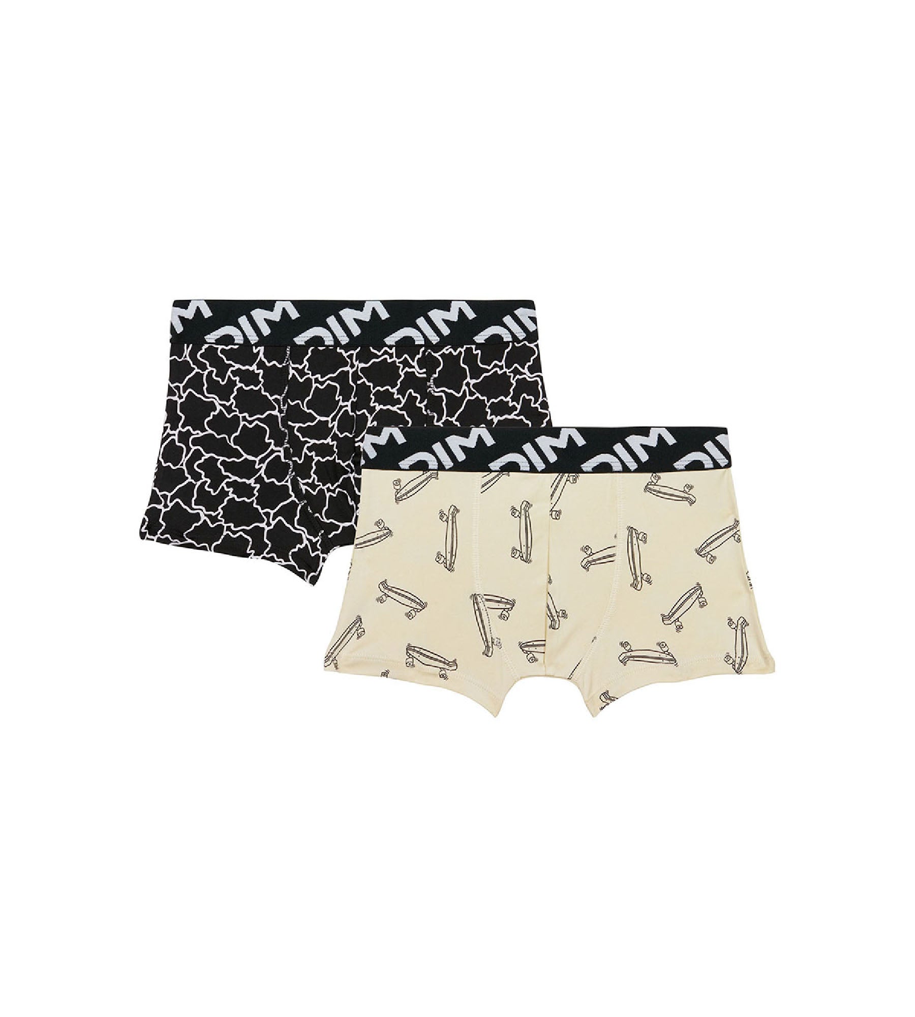 DIM Pack de 2 bóxer de niño en microfibra reciclada con estampado skate Dim Micro