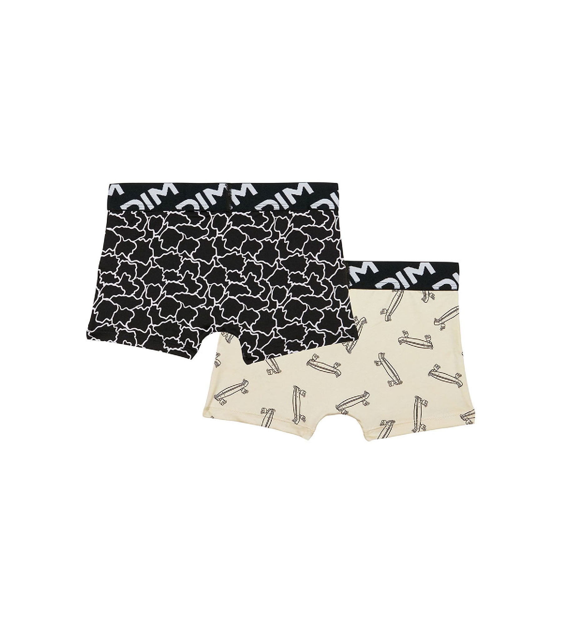 DIM Pack de 2 bóxer de niño en microfibra reciclada con estampado skate Dim Micro