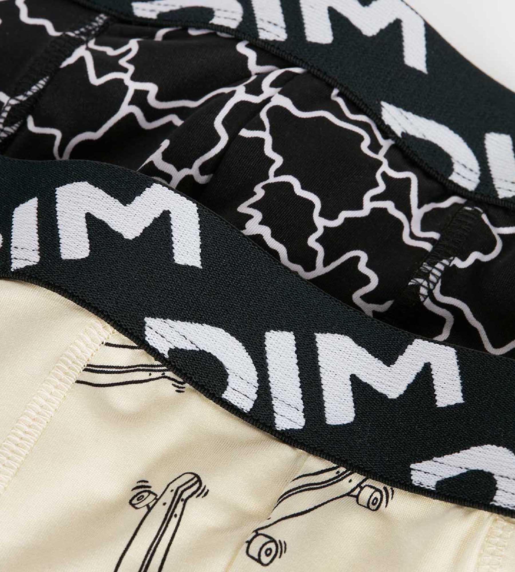 DIM Pack de 2 bóxer de niño en microfibra reciclada con estampado skate Dim Micro