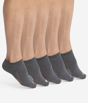 Pack de 5 pares de calcetines grises de algodón para hombre con etiquetas EcoDim