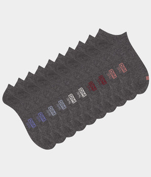 Pack de 5 pares de calcetines grises de algodón para hombre con etiquetas EcoDim