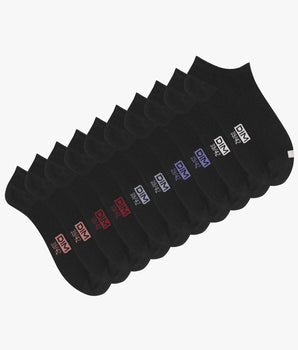 Pack de 5 pares de calcetines negros de algodón para hombre con etiquetas EcoDim