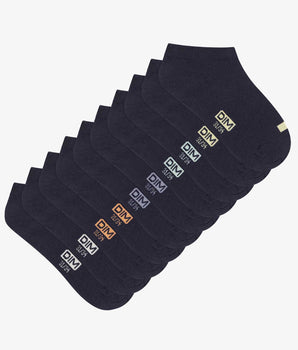 Pack de 5 pares de calcetines unisex de algodón azul marino con etiquetas EcoDim