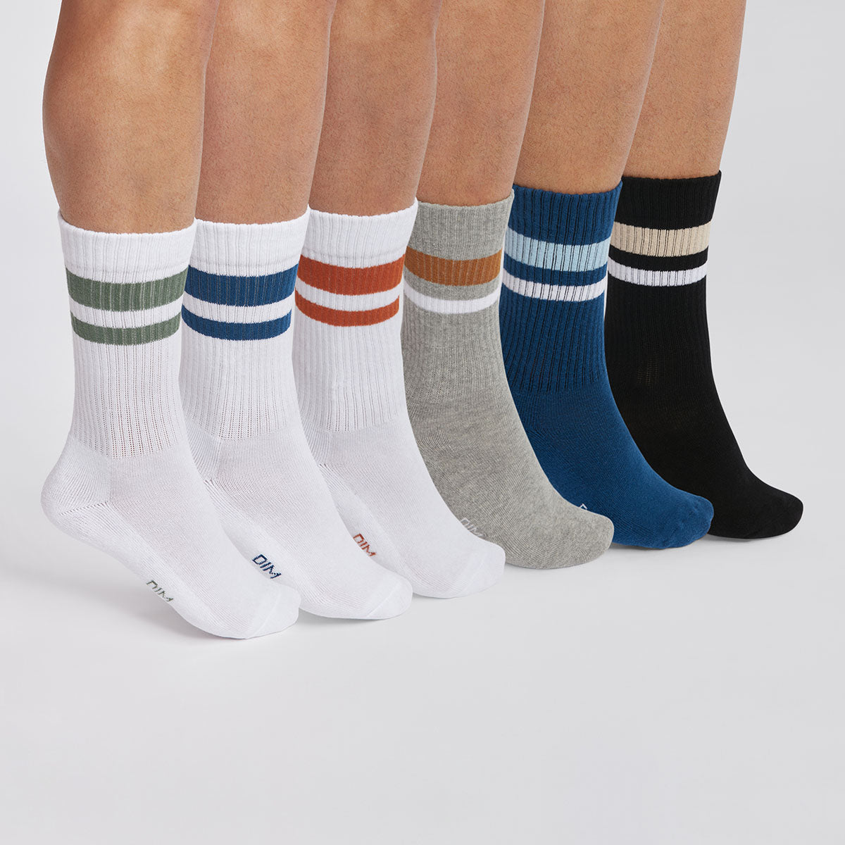 DIM Pack de 6 pares de calcetines de hombre en algodón Multicolor EcoDim Sport