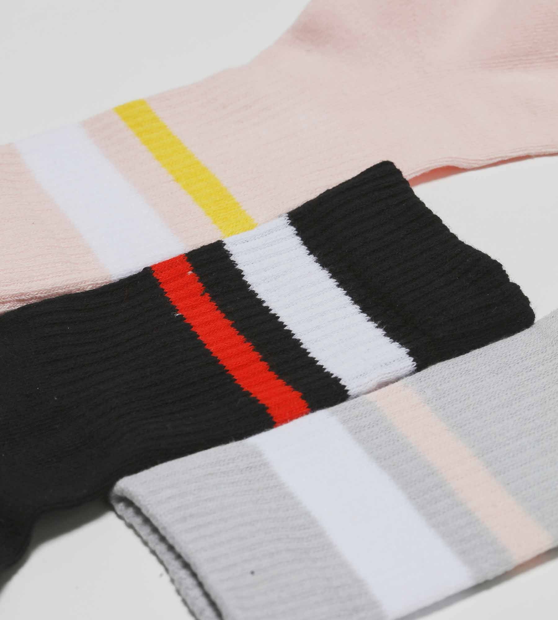 DIM Pack de 3 pares de calcetines de algodón para mujer Rosa, Gris y Negro EcoDim Sport