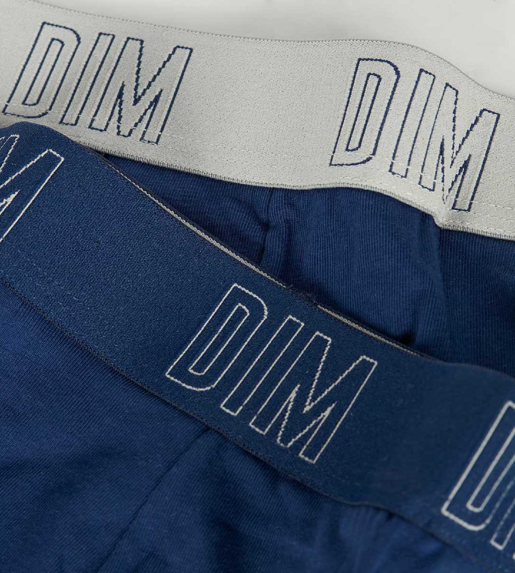 DIM Pack de 2 bóxer de chico en algodón bio Azul Marino Dim Skin Care