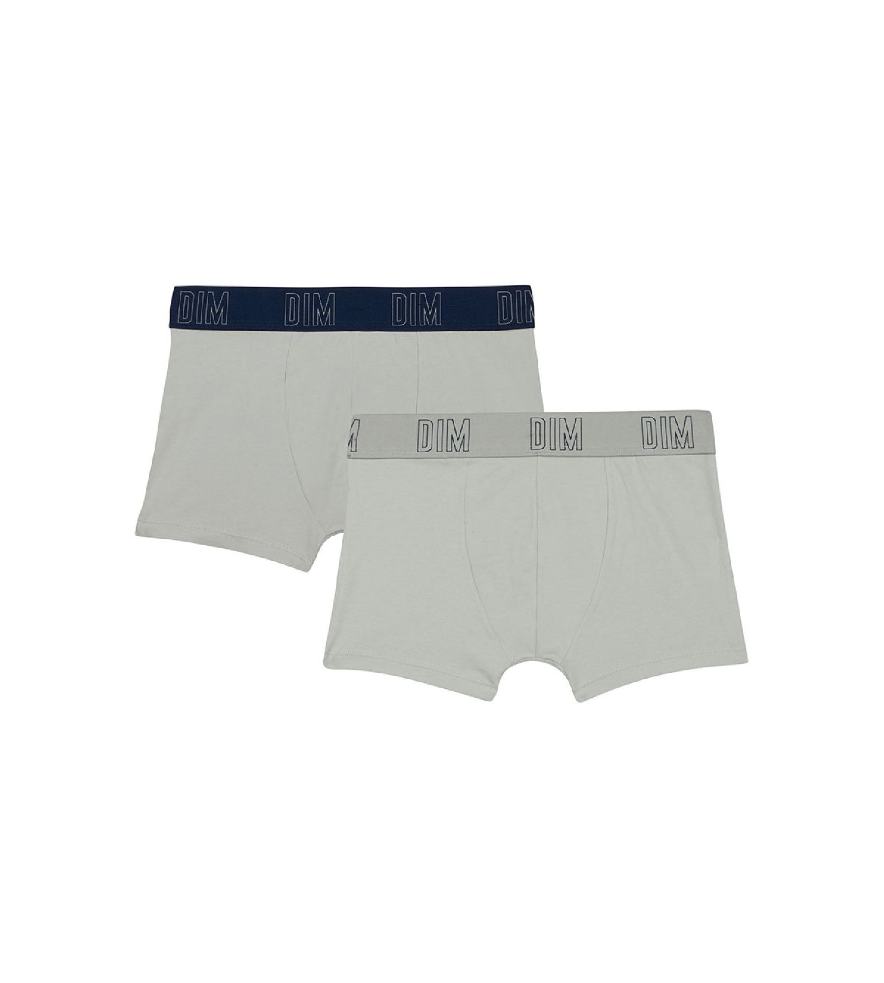 DIM Pack de 2 bóxer de niño en algodón bio Gris Azul Dim Skin Care