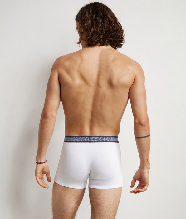 DIM Bóxer para hombre en algodón modal y cintura a rayas Blanco Dim Smart