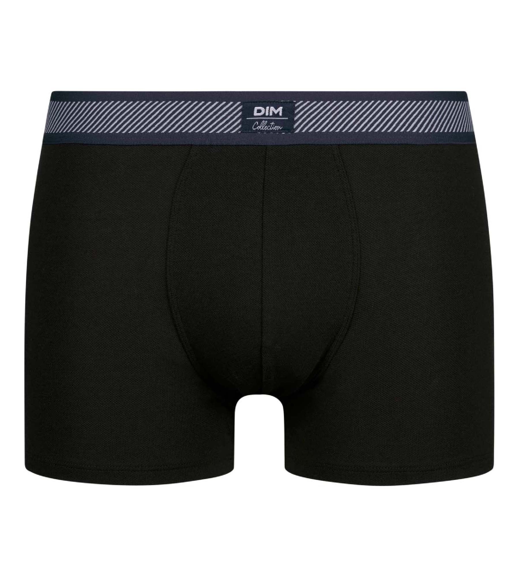 DIM Bóxer de hombre en algodón modal con cintura a rayas Negro Dim Smart