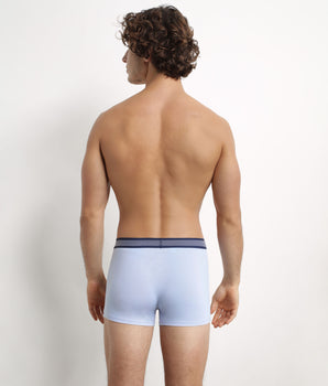 Calzoncillos bóxer para hombre de algodón modal con cintura a rayas Azul Artic Dim Smart