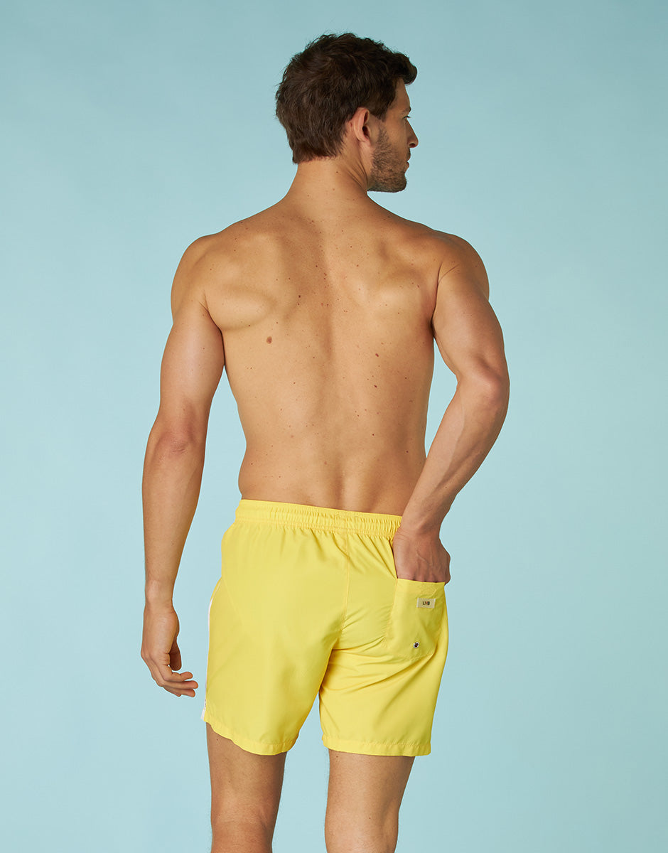 DIM Bañador amarillo pastel para hombre