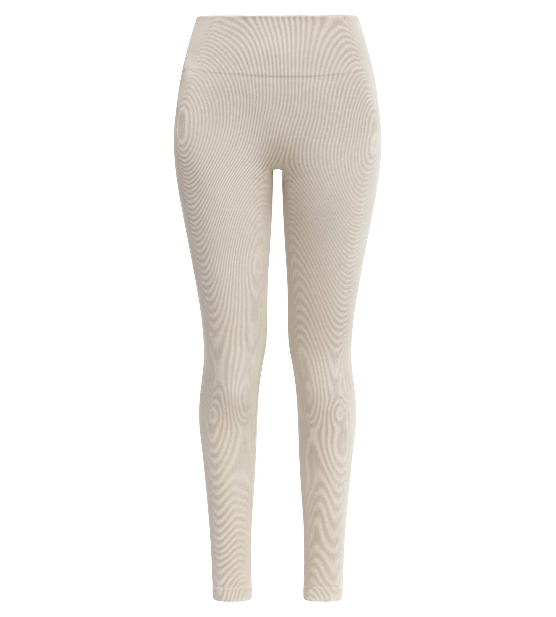 DIM Legging de mujer de punto canalé Beis Dim Comfywear