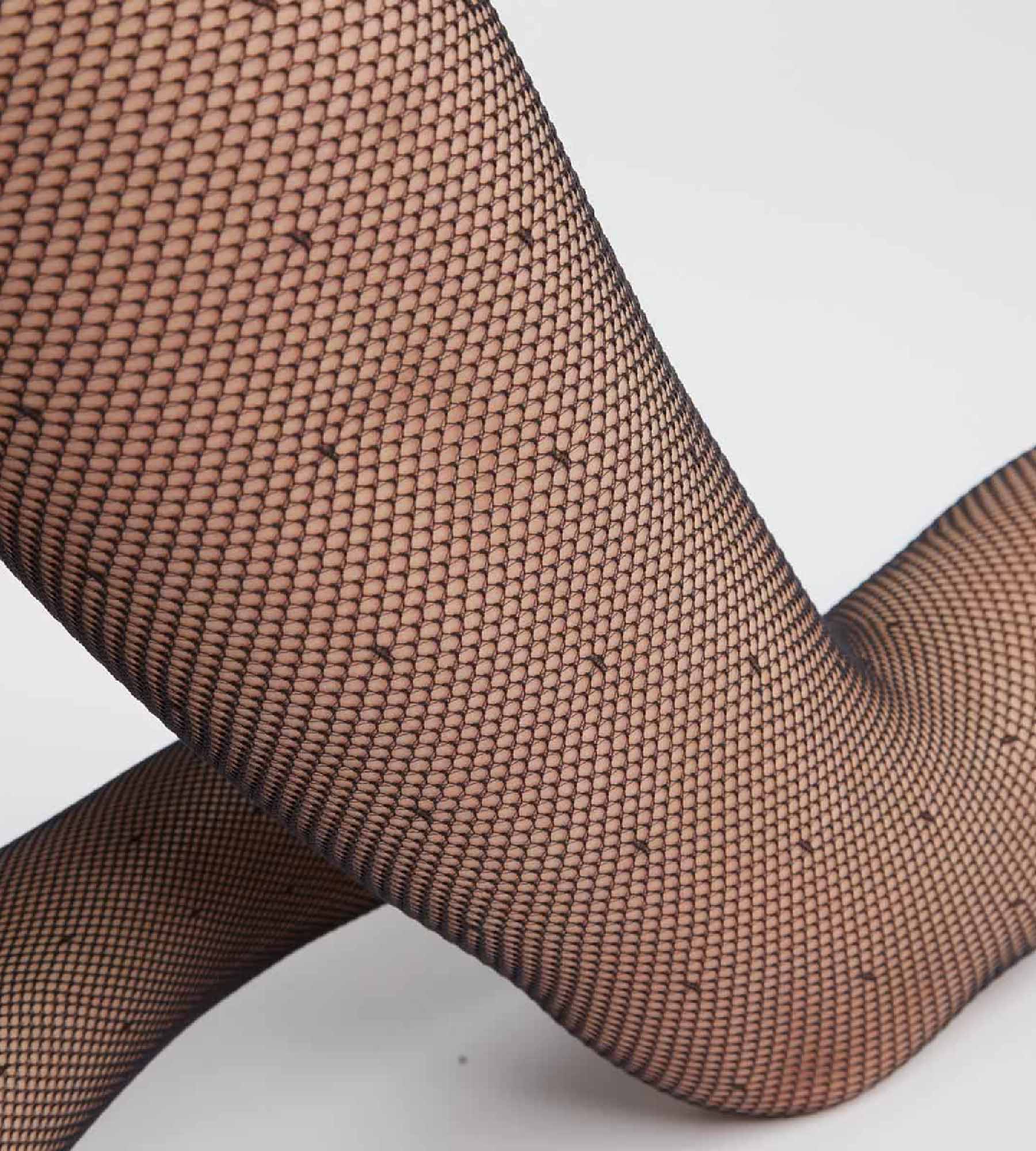 DIM Pantis de mujer en gasa con lunares y aberturas sexy Negro Dim Style