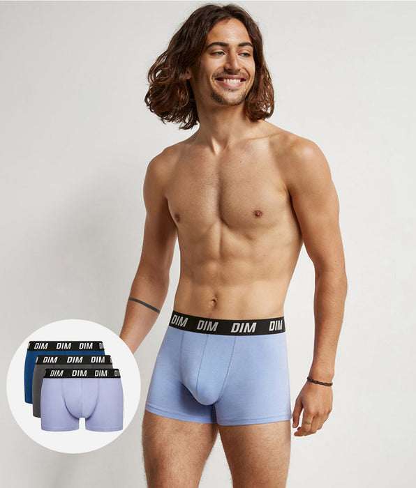 DIM Pack de 3 bóxers de hombre de termorregulación activa Azul Parma Dim Sport