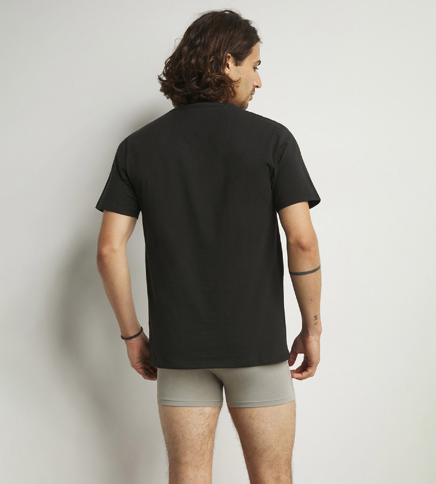 DIM Pack de 2 camisetas de hombre termorreguladoras en algodón Negro cuello en V Dim Sport