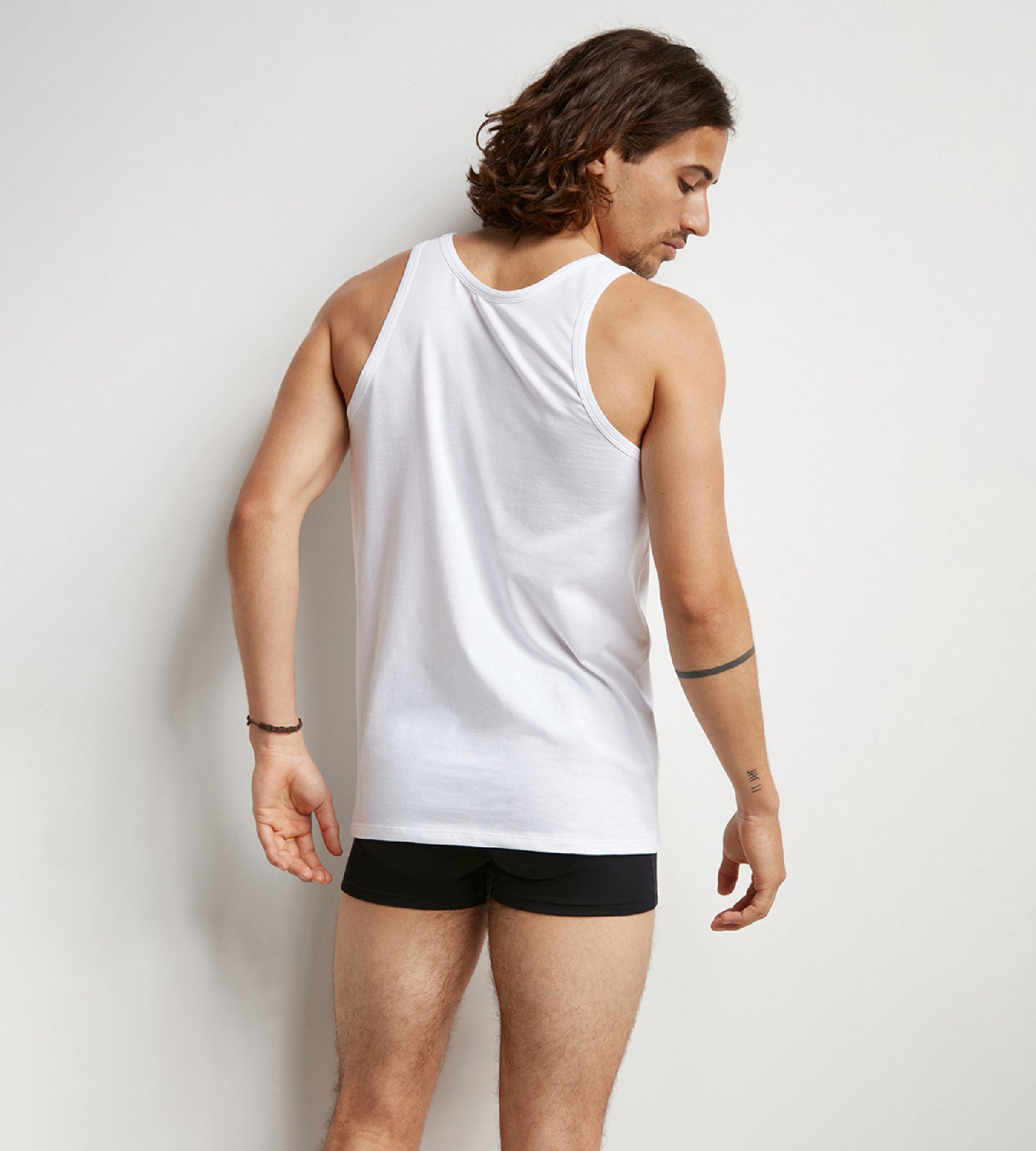 DIM Pack de 2 camisetas de tirantes de hombre termorreguladoras en algodón Blanco Dim Sport