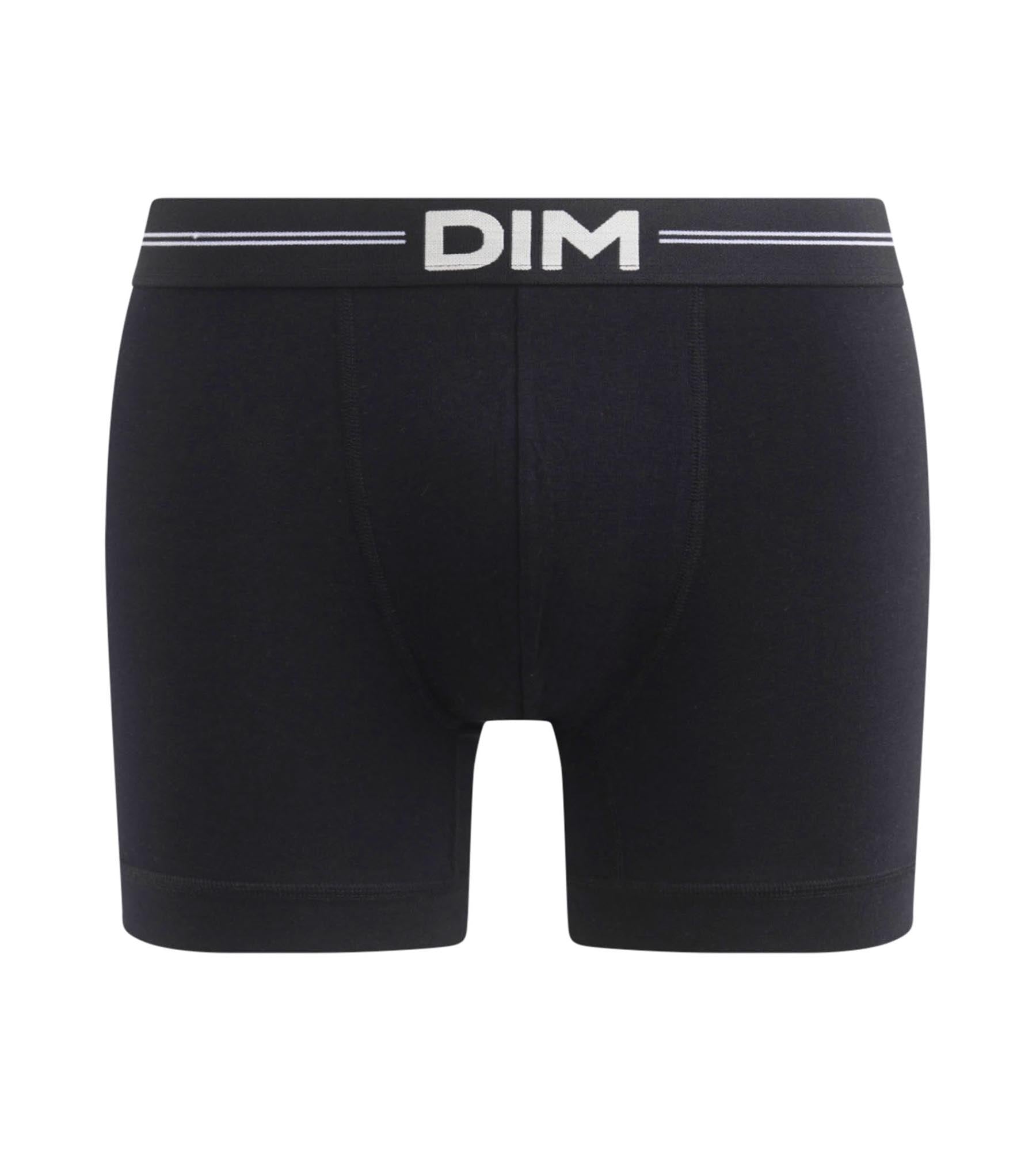 DIM Bóxer de microfibra con bordes planos Negro Dim Icons Essentiel