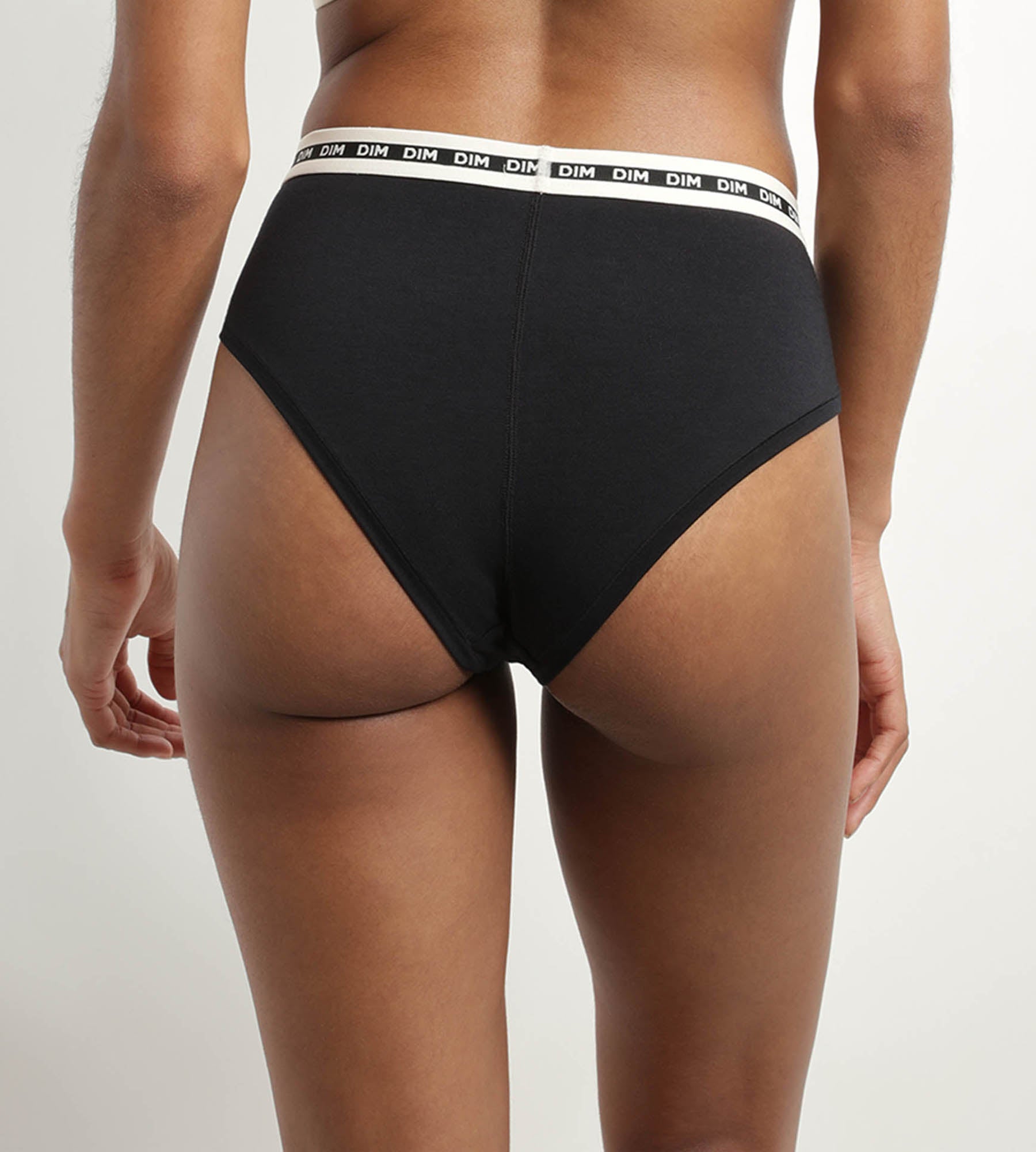 DIM Culotte de algodón modal Negro con cintura contrastada Dim Icon Essentiel