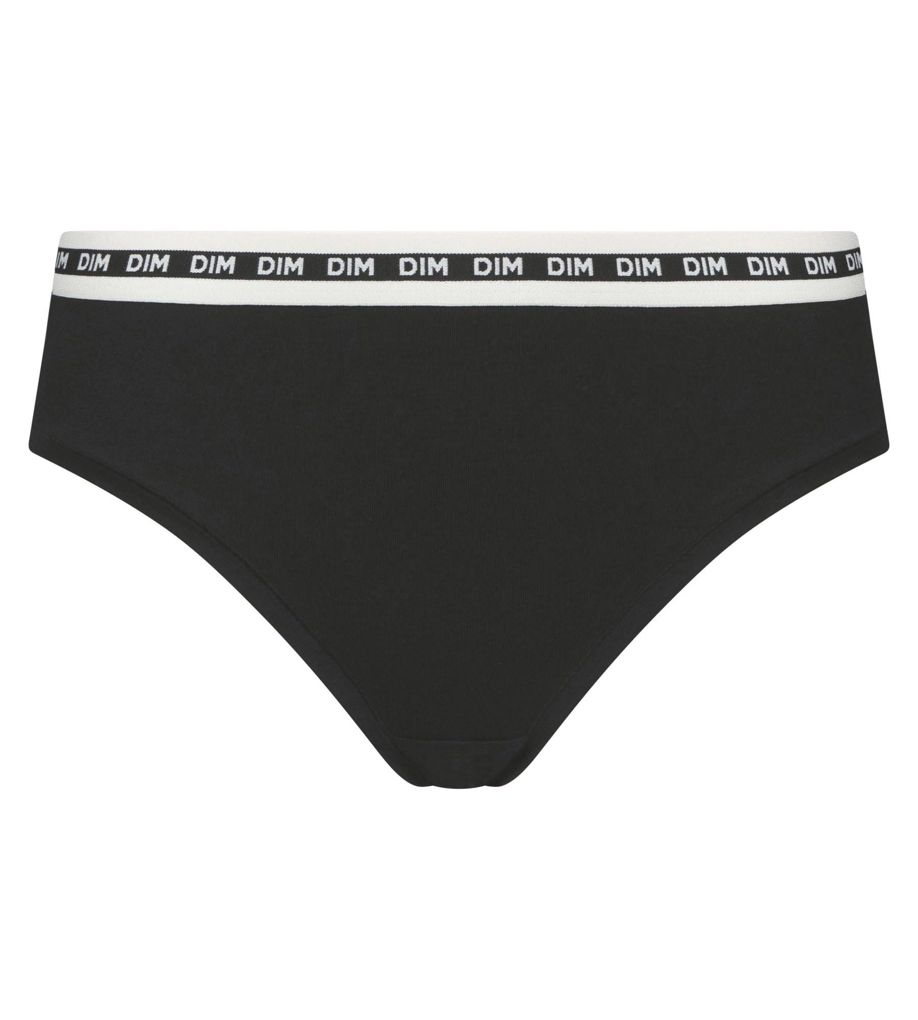 DIM Culotte de algodón modal Negro con cintura contrastada Dim Icon Essentiel