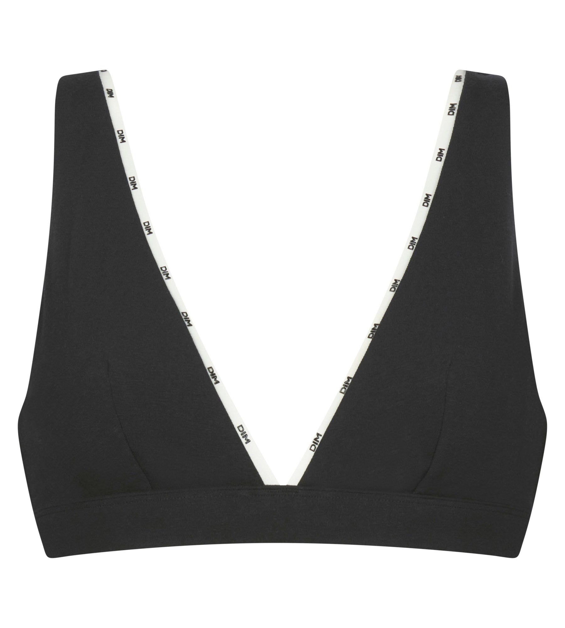 DIM Sujetador triangular sin aros de algodón modal Negro Dim Icon