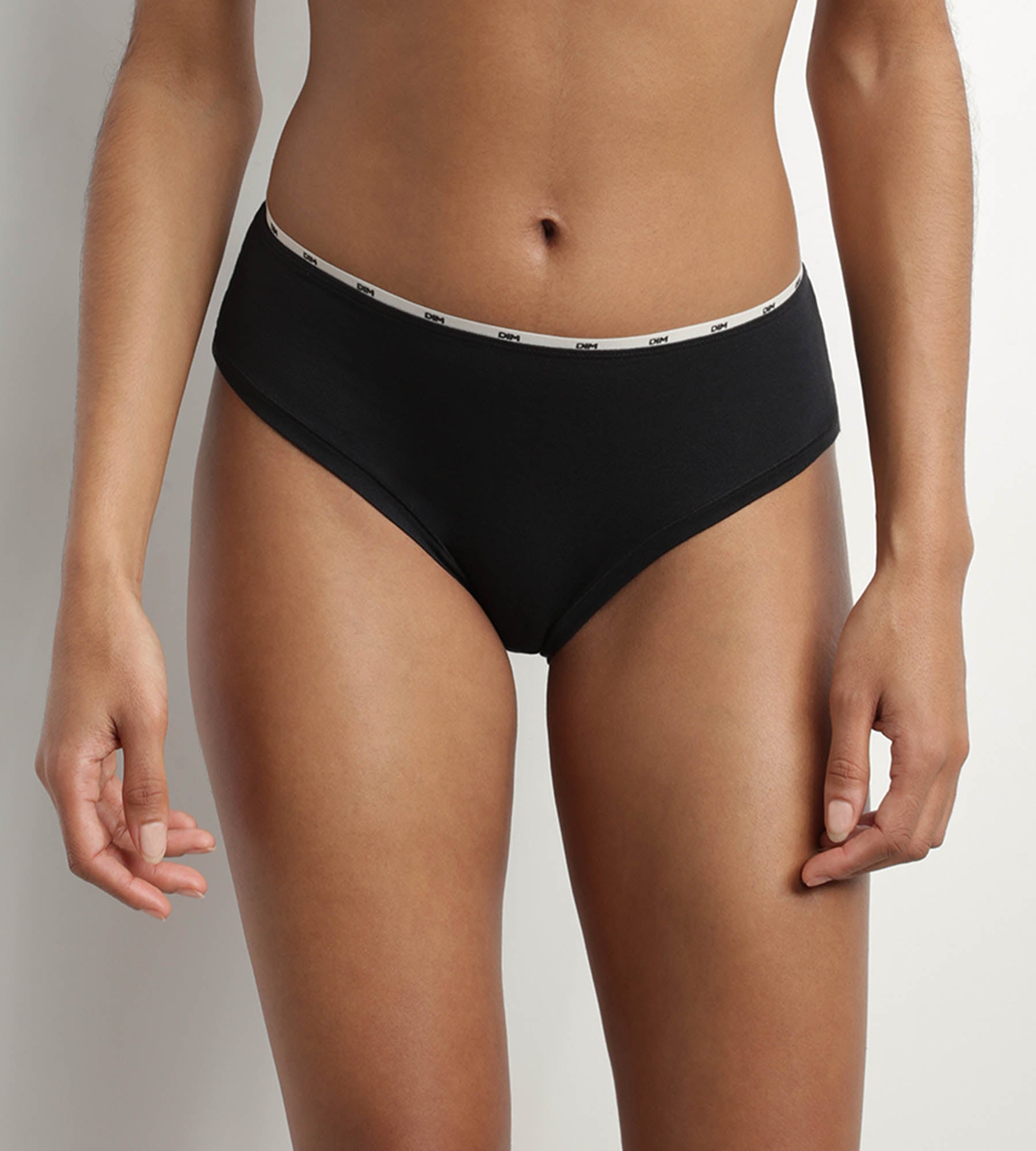 DIM Braguita de mujer de algodón elástico Negra Dim Icon Essentiel