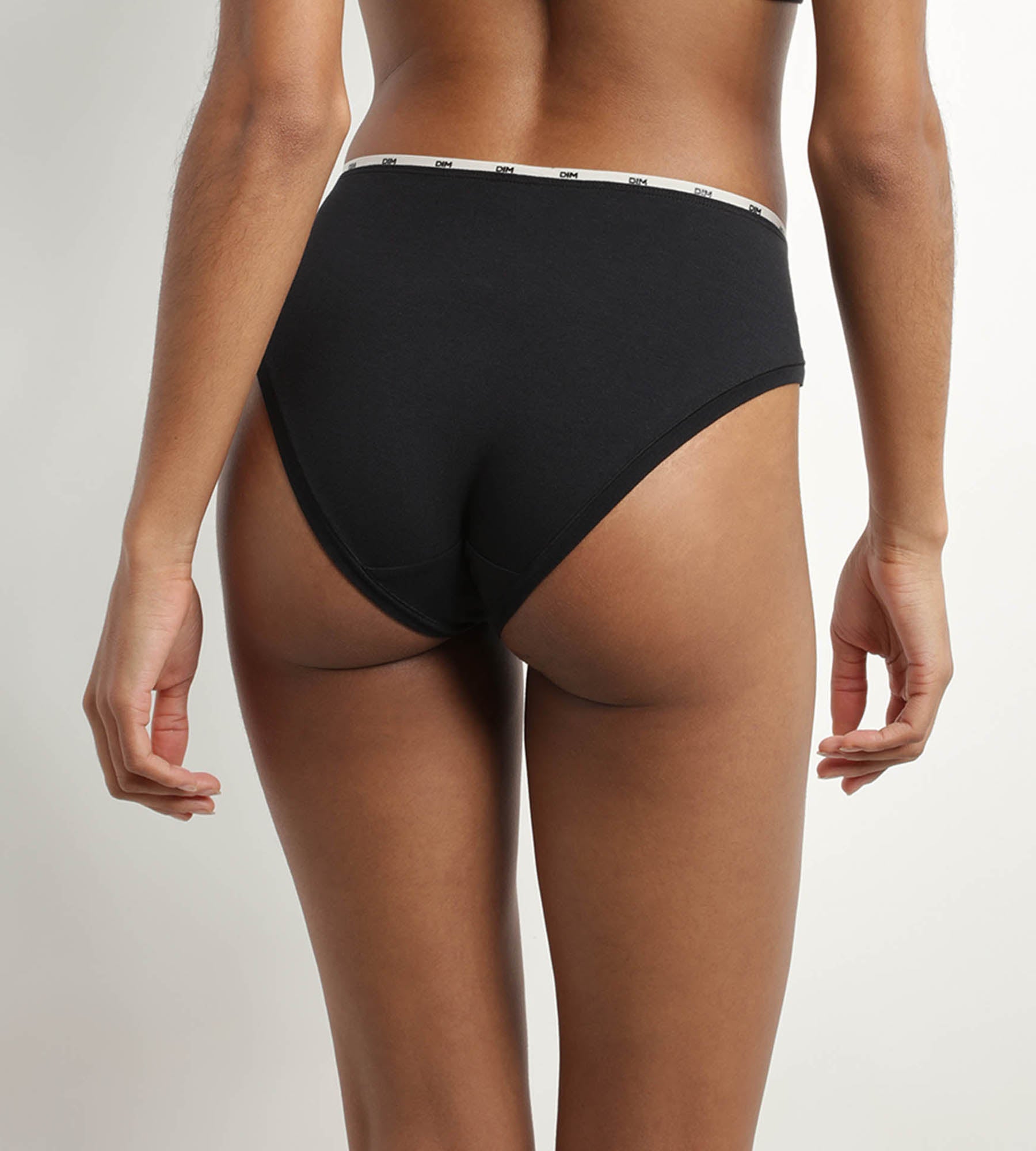 DIM Braguita de mujer de algodón elástico Negra Dim Icon Essentiel