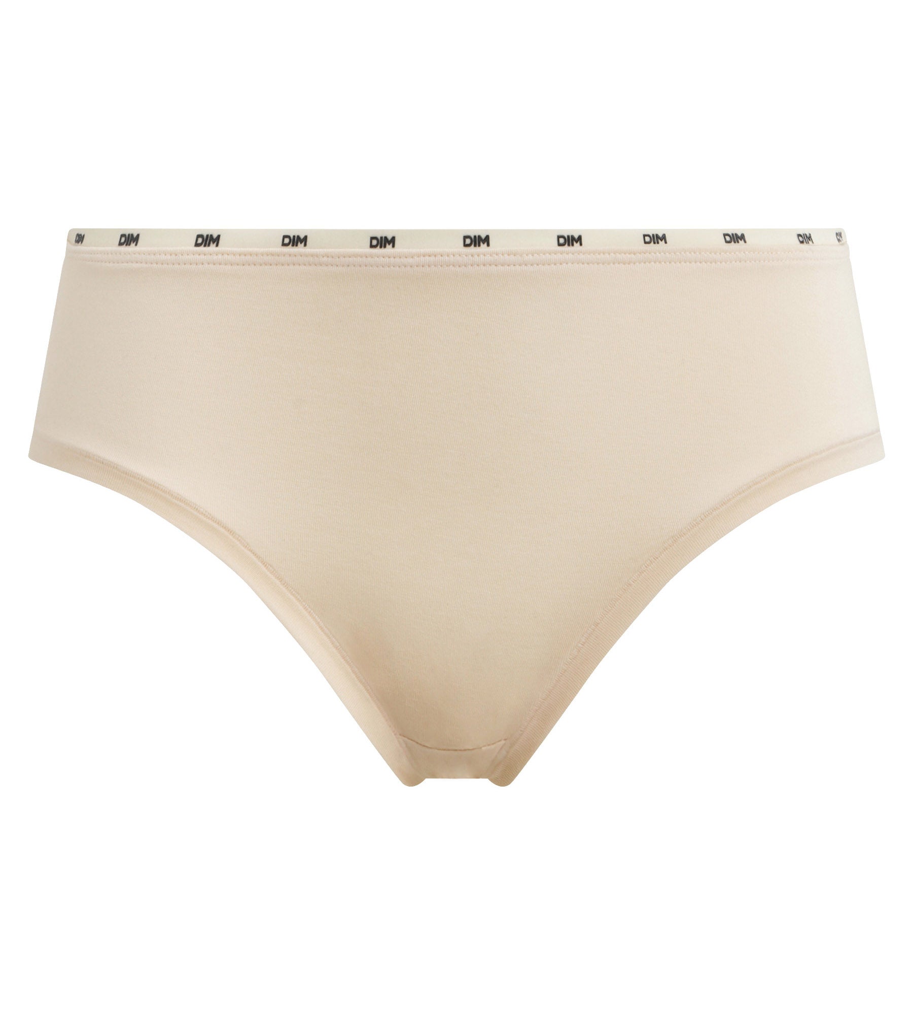 DIM Braguita de mujer de algodón elástico Beis con cinturilla fino Dim Icon Essentiel