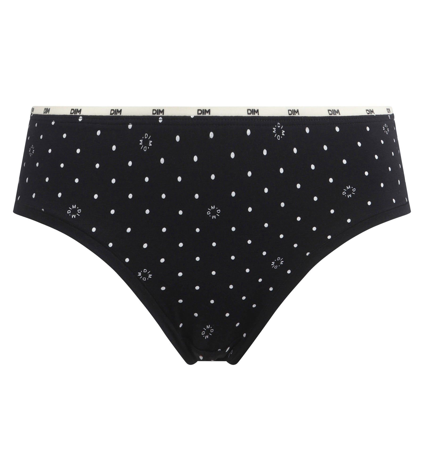 DIM Braga de mujer en algodón elástico Negro con estampado y logo Dim Icon Essentiel