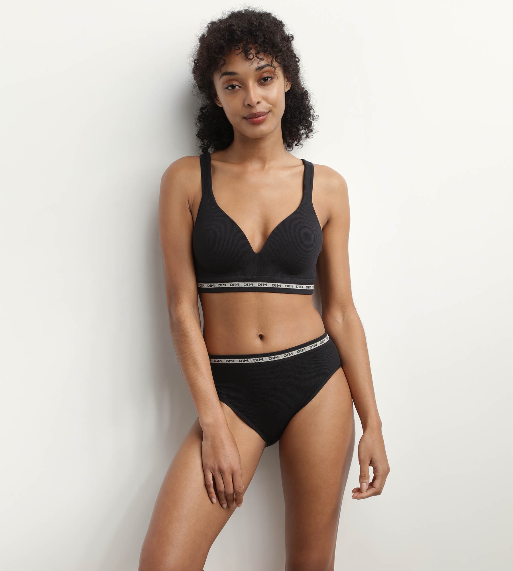 DIM Braga de algodón modal sin costuras Negra Dim Icons Seamless