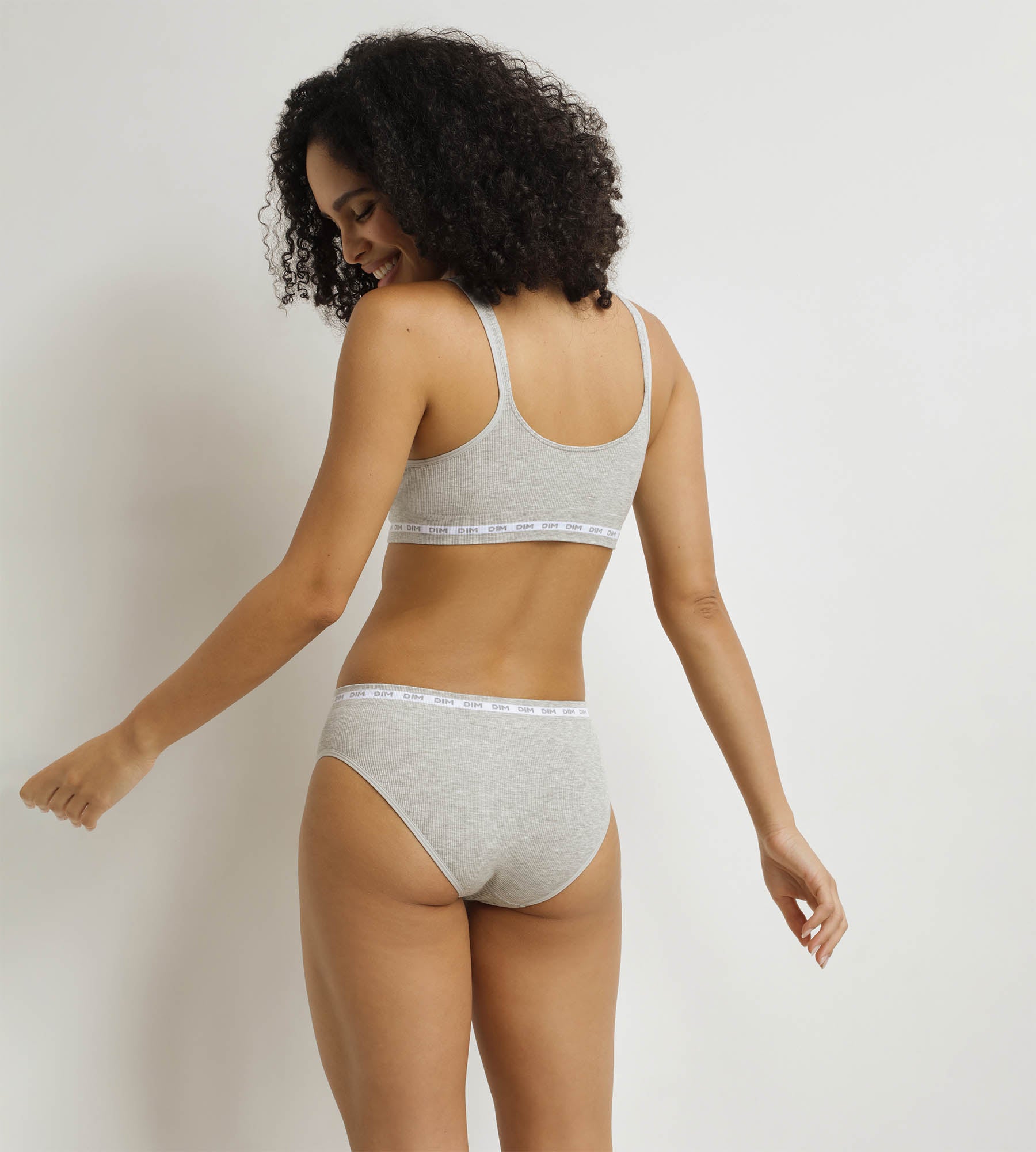 DIM Calzoncillos acanalados para mujer Dim Icons Heather Grey