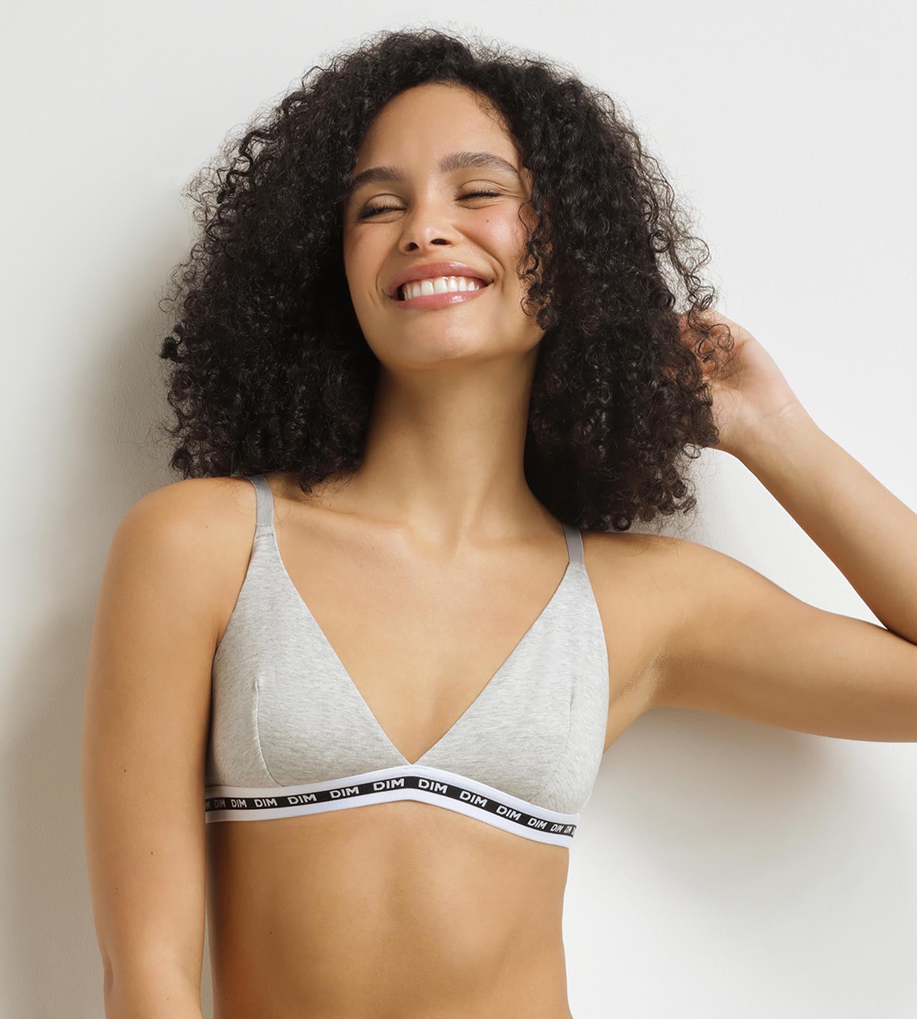 DIM Sujetador triángulo mujer sin aros Dim Icons Heather Grey