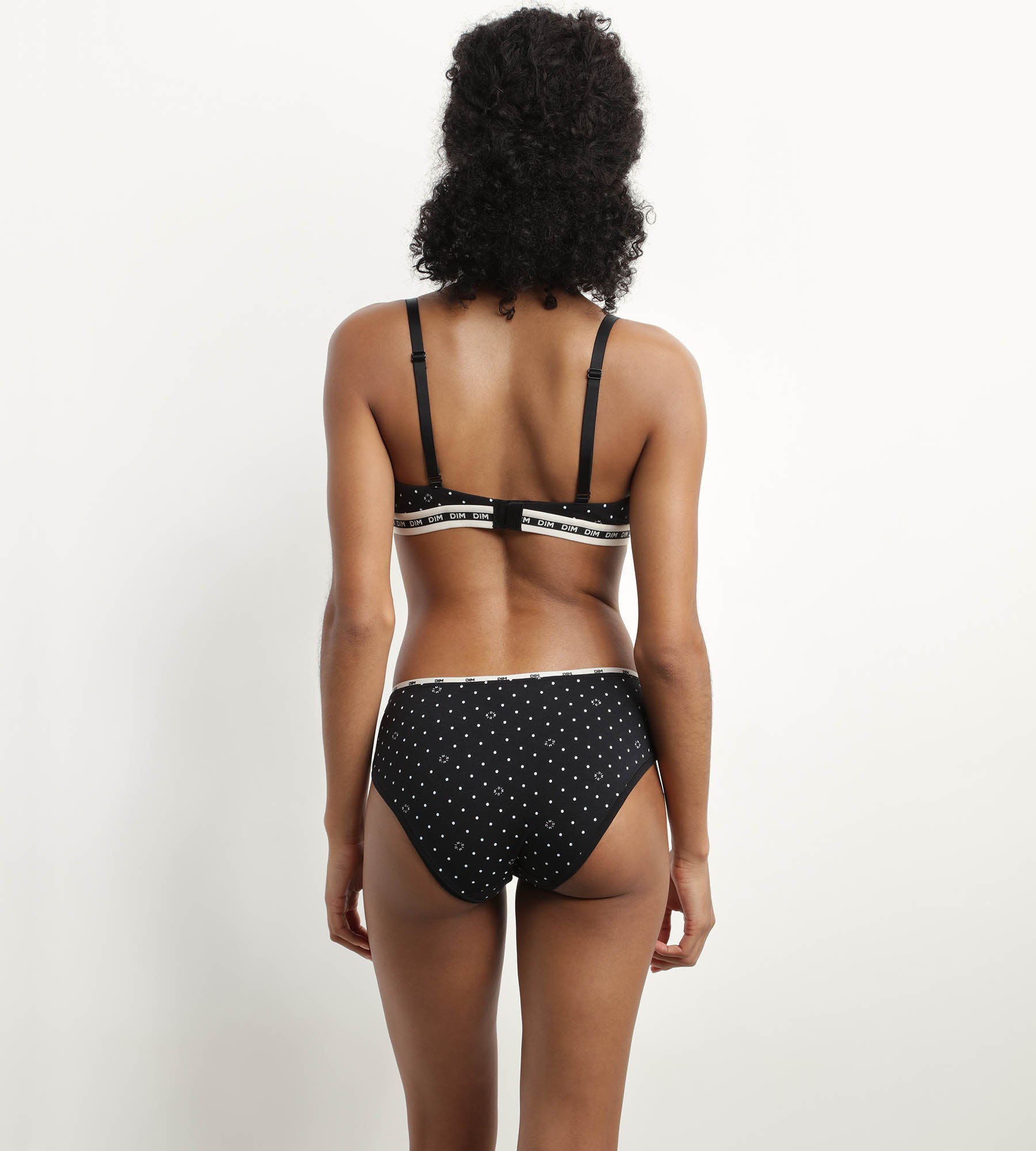 DIM Sujetador triangular sin aros de algodón modal Negro Dimmania Dim Icon Essentiel