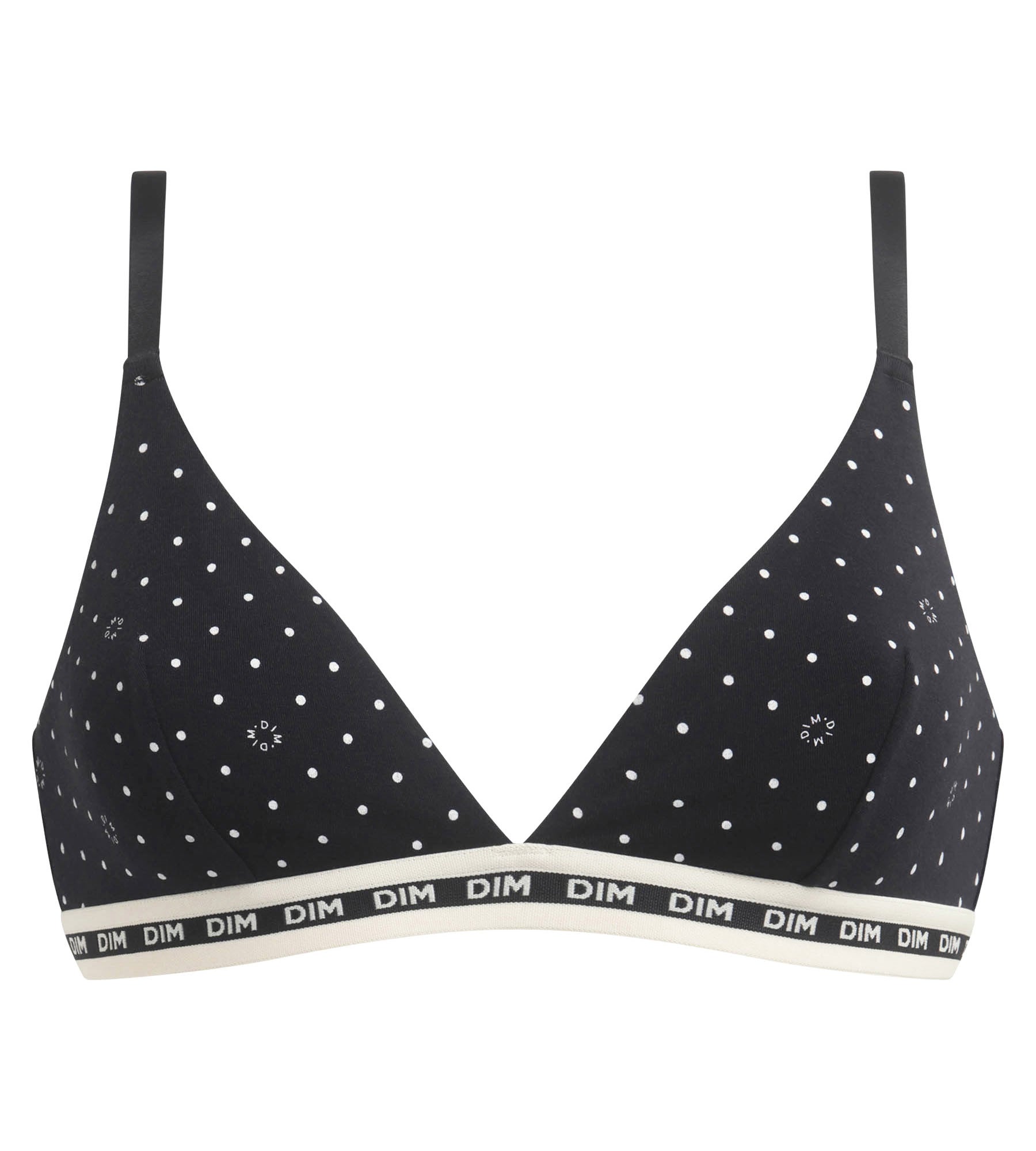 DIM Sujetador triangular sin aros de algodón modal Negro Dimmania Dim Icon Essentiel