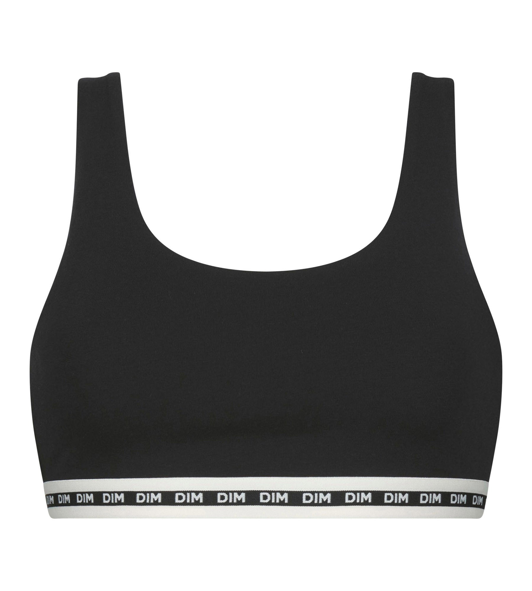 DIM Bralette de mujer de algodón modal Negro Dim Icon Essentiel