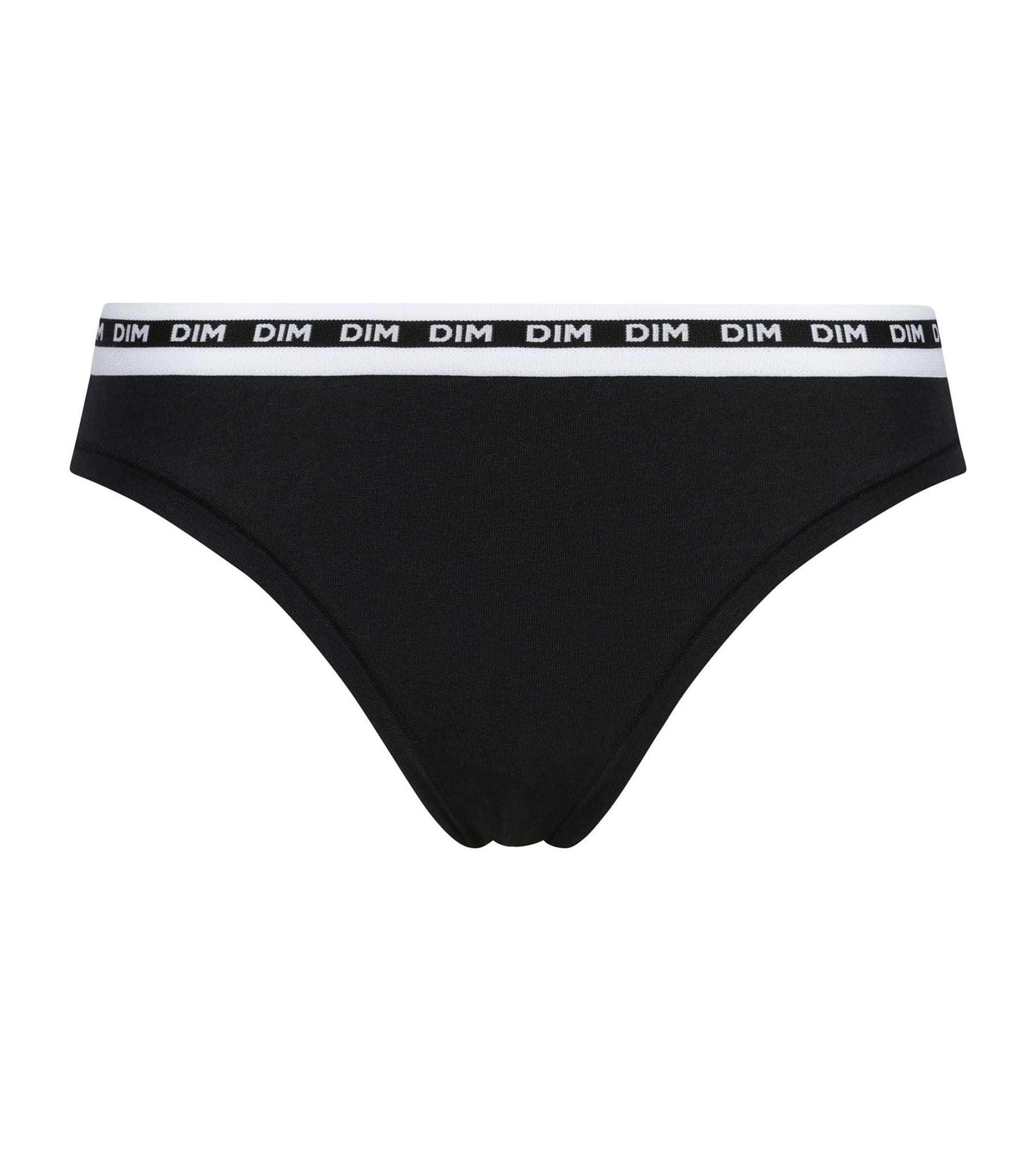 DIM Bragas negras de mujer con cinturilla fina Dim Icons