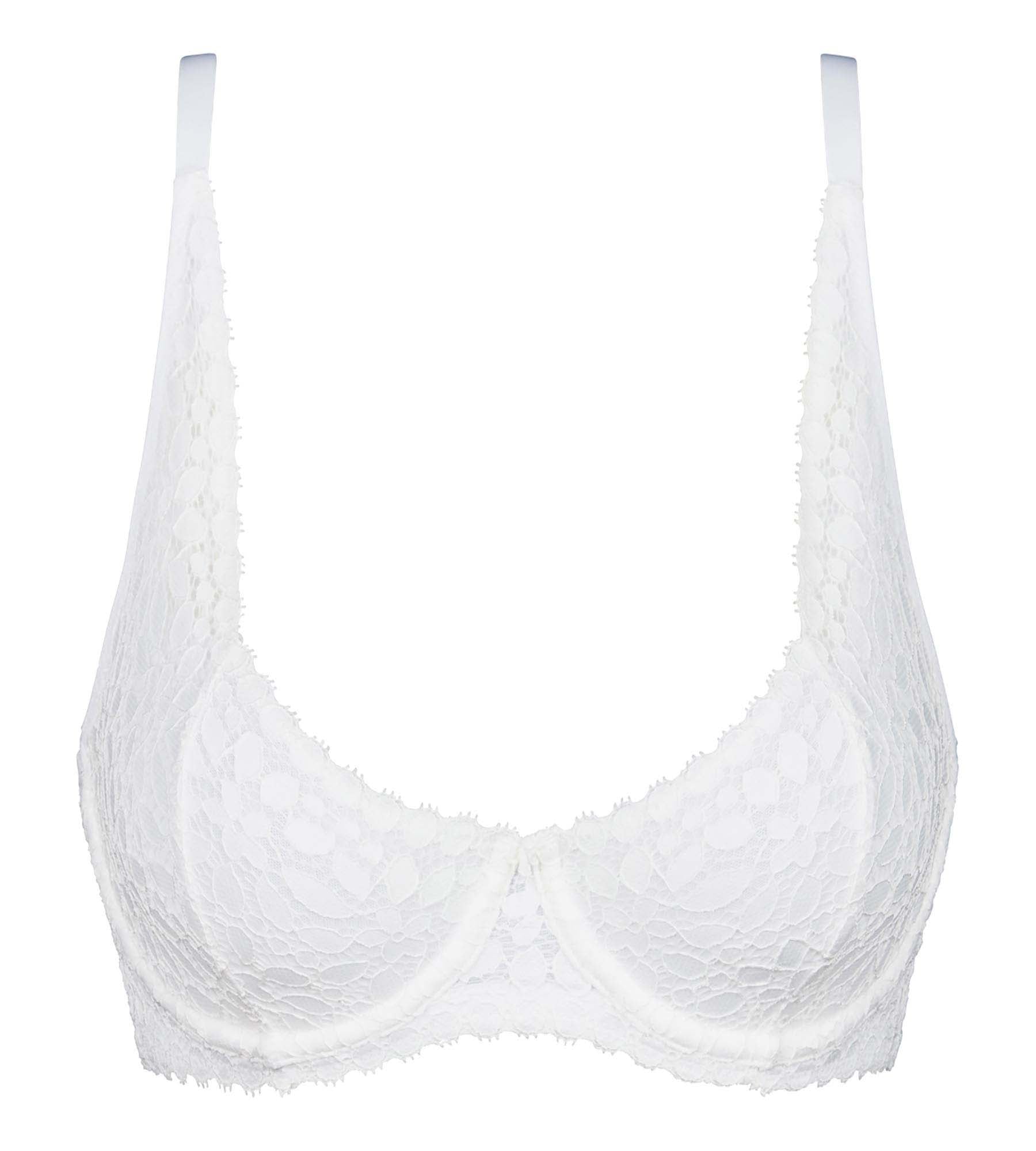 DIM Sujetador con aros de encaje floral blanco Daily Dentelle