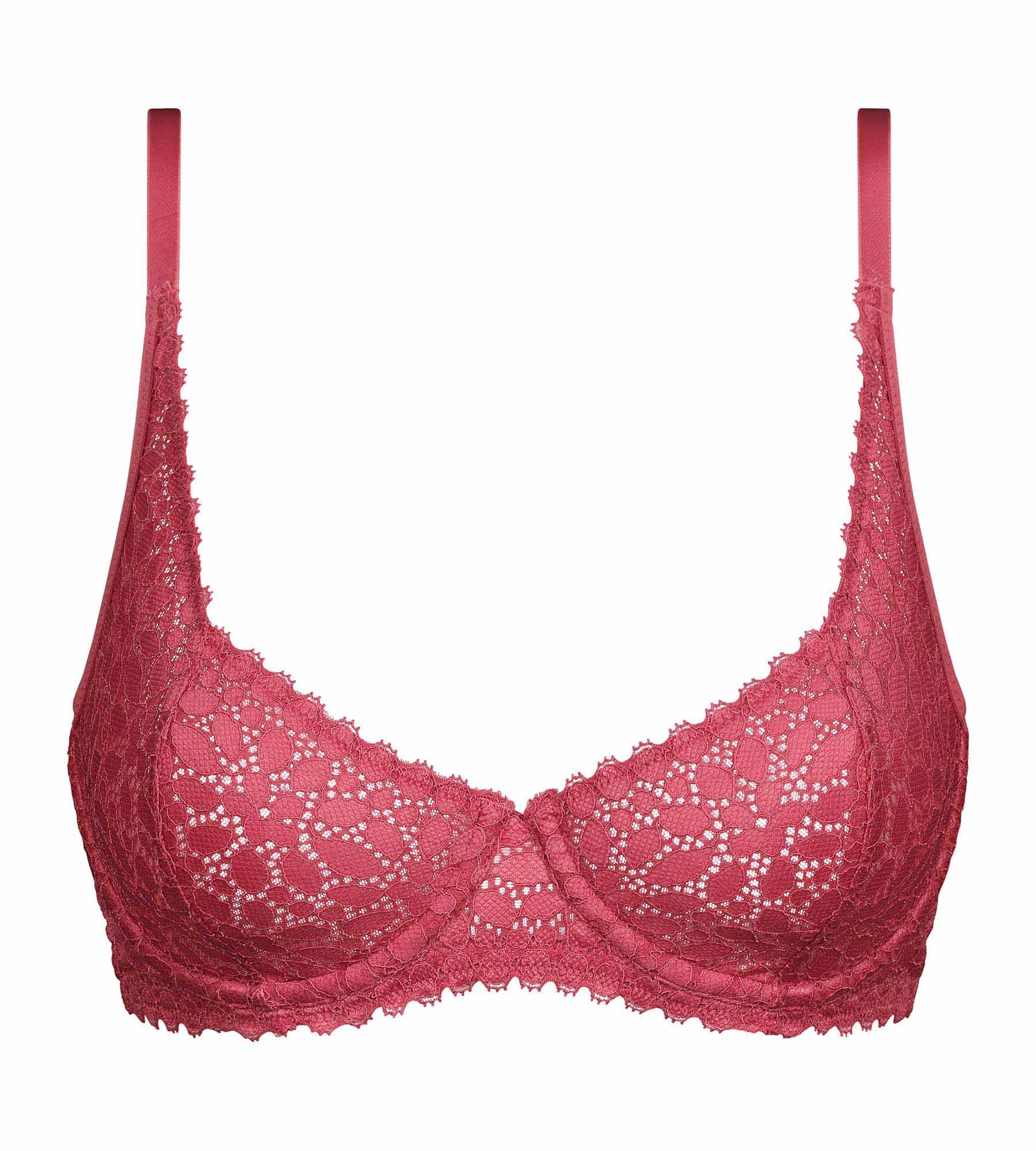 DIM Sujetador push-up con aros de encaje floral rosa Dim Daily